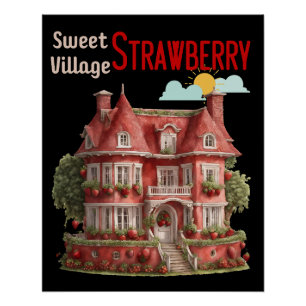 Sweet Strawberry Village Poster