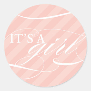 Sweet Stripes- It's a Girl Sticker