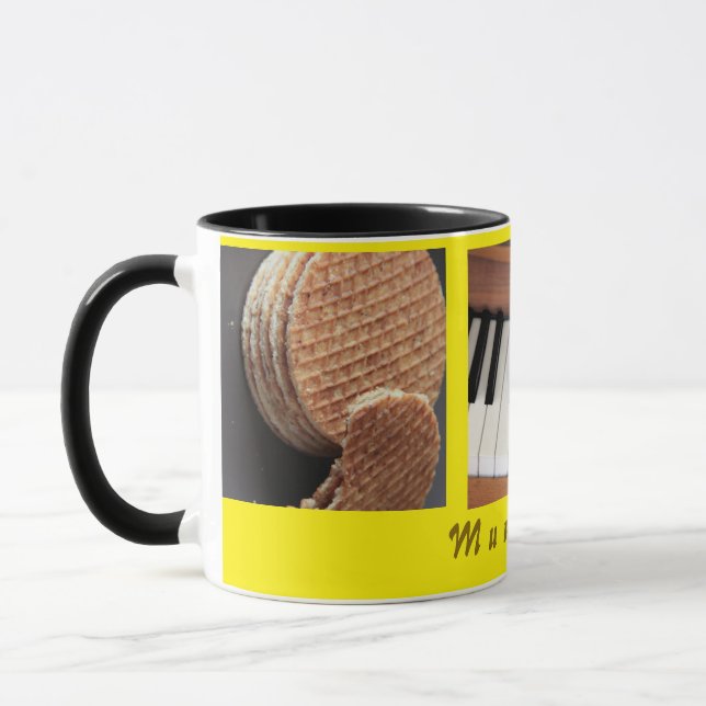 Sweet Stroopwafel Piano Mug — Gift for Mom (Left)