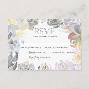 Sweet Succulents Wedding RSVP Card