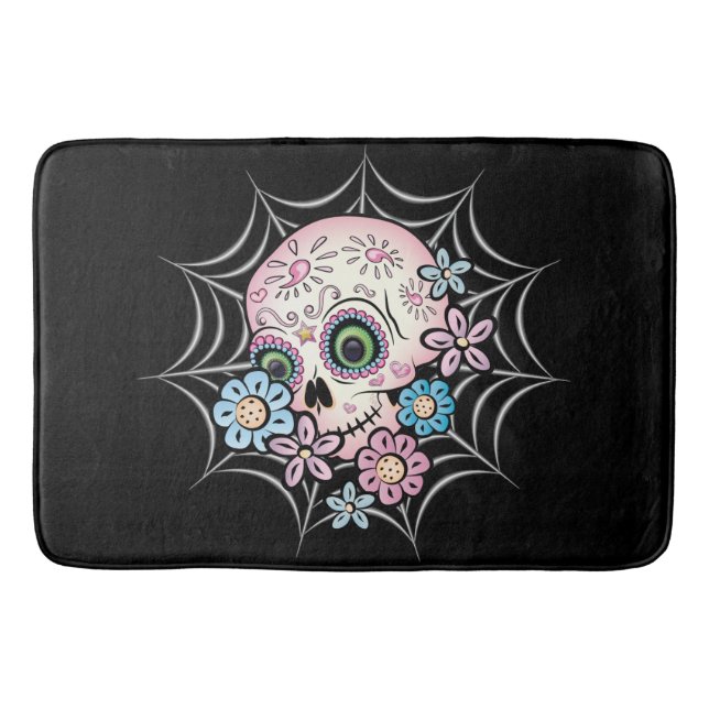 Sweet Sugar Skull Bath Mat (Front)