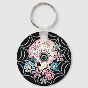 Sweet Sugar Skull Key Ring