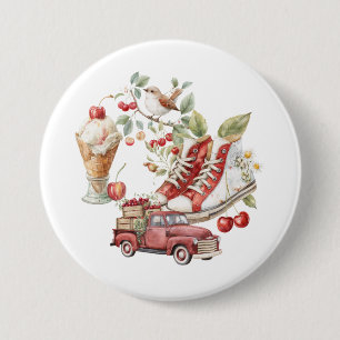Sweet Summer Cherries 7.5 Cm Round Badge