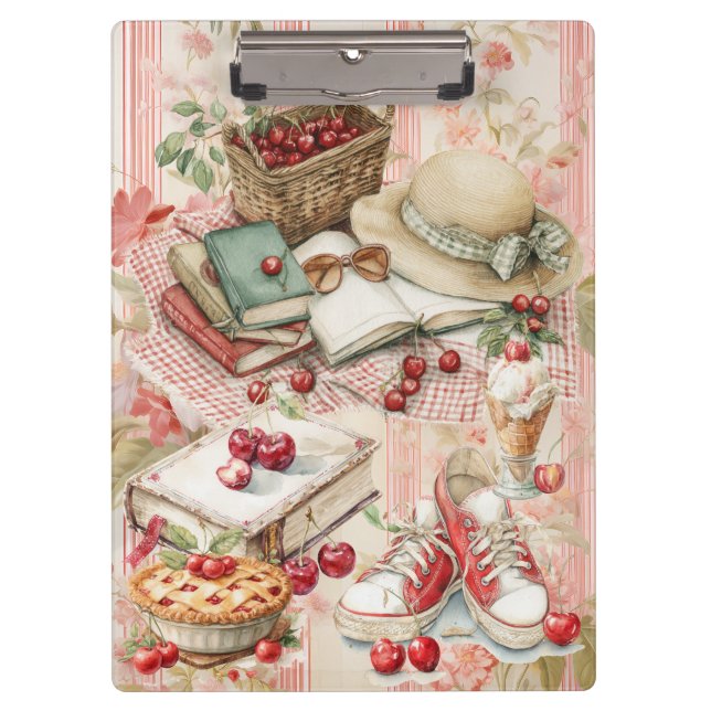 Sweet Summer Cherries Clipboard (Front)