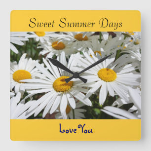 Sweet Summer Days wall clocks Love You Daisies
