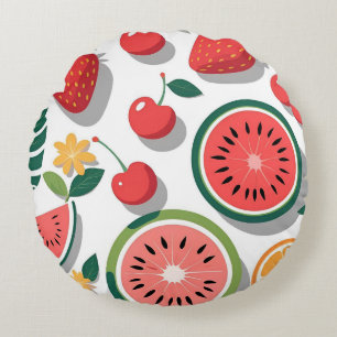 Sweet Summer Fruits Decorative Throw Pillow