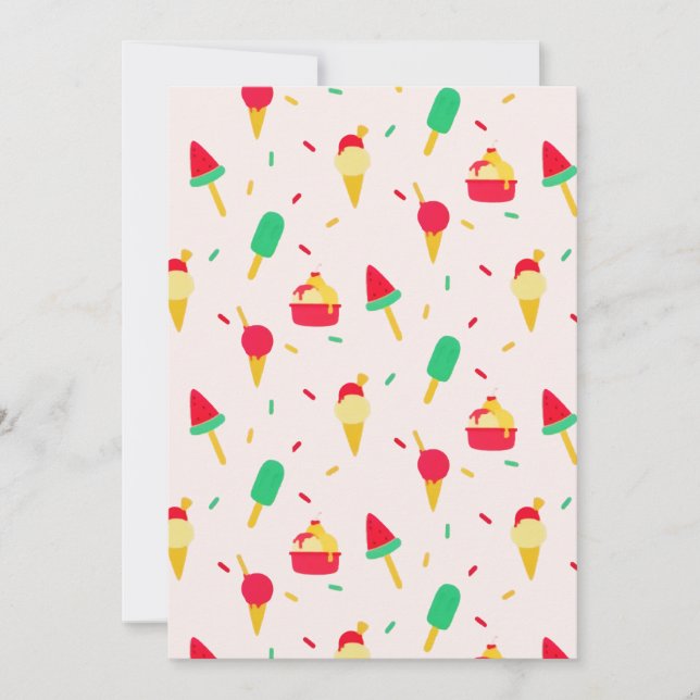 Sweet Summer Fun Rainbow Ice Cream Sprinkles Announcement (Front)