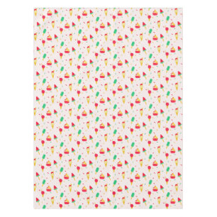 Sweet Summer Fun Rainbow Ice Cream Sprinkles Tablecloth