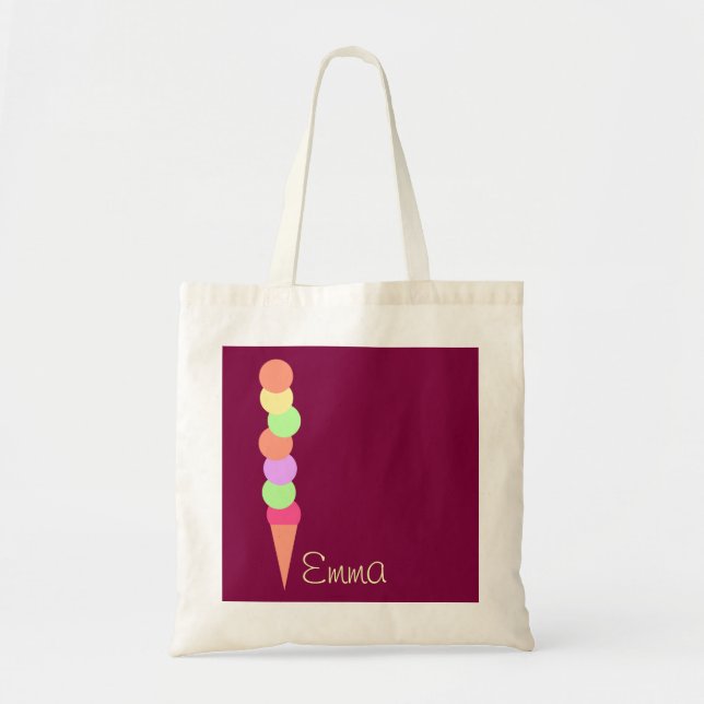 Sweet Summer Ice Cream Tote Bag (Front)
