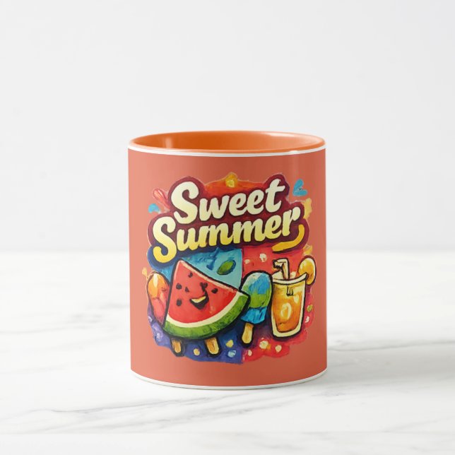 Sweet Summer Mug Orange Trim (Center)