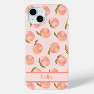 Sweet Summer Peach Pattern iPhone 15 Mini Case