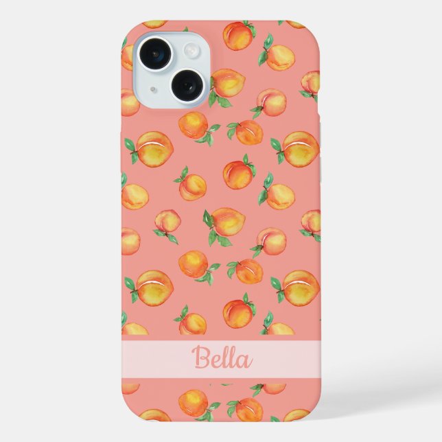 Sweet Summer Peach Pattern iPhone Case (Back)