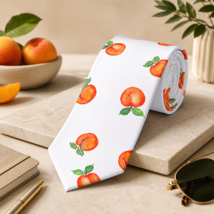 Sweet Summer Peach Pattern Large Tie