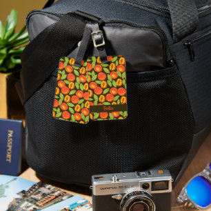 Sweet Summer Peach Pattern Luggage Tag