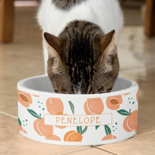 Sweet Summer Peach Pattern   Monogram Bowl