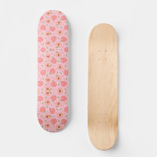 Sweet Summer Peach Pattern Skateboard