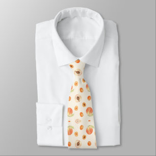 Sweet Summer Peach Pattern Tie