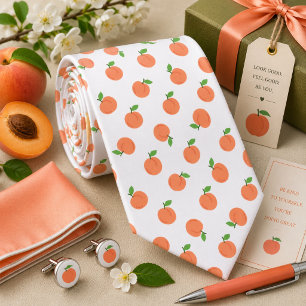 Sweet Summer Peach Pattern Tie