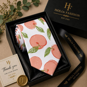 Sweet Summer Peach Pattern Tie