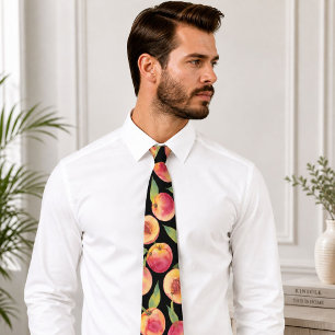 Sweet Summer Peach Pattern Tie