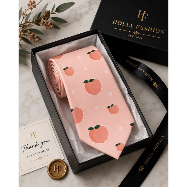 Sweet Summer Peach Pattern Tie (Creator Uploaded)
