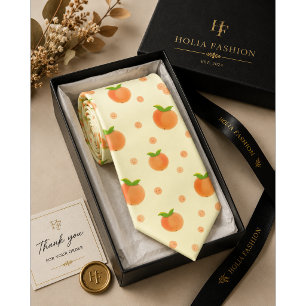 Sweet Summer Peach Pattern Tie