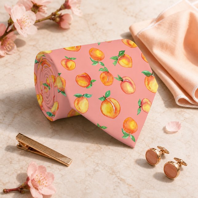 Sweet Summer Peach Pattern Tie (Creator Uploaded)