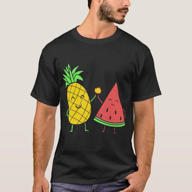 Sweet Summer Pineapple Watermelon Gift T-Shirt (Front)