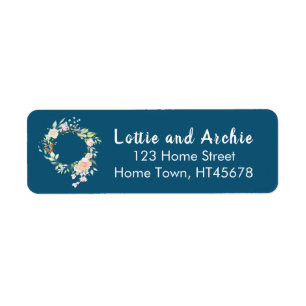 Sweet Summer Rose Garland Return Address Label