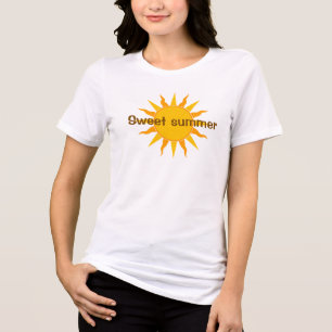 Sweet Summer Sun Graphic White T-Shirt Tri-Blend Shirt