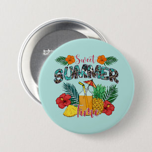 Sweet Summer Time Beach   Tropical Island 7.5 Cm Round Badge