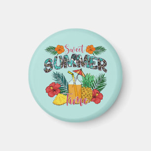 Sweet Summer Time Beach Tropical Island Magnet