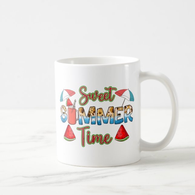 Sweet Summer Time | Colourful Watermelon Slice Coffee Mug (Right)