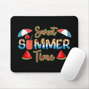 Sweet Summer Time   Colourful Watermelon Slice Mouse Pad