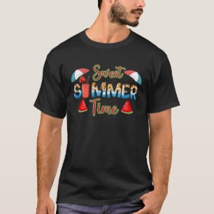 Sweet Summer Time   Colourful Watermelon Slice T-Shirt