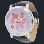 Sweet Summer Time Coquette Strawberry Retro Beach  Watch<br><div class="desc">Sweet Summer Time Coquette Strawberry Retro Beach</div>