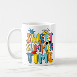 Sweet Summer Time Dots Letters Coffee Mug