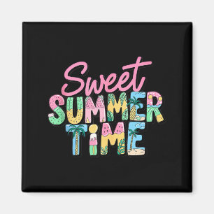 Sweet summer time men women kids funny beach magnet