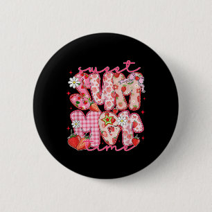 Sweet Summer Time Strawberry Summer Vibes Hello Su 6 Cm Round Badge