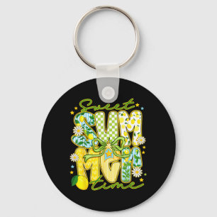 Sweet Summer Time Trendy Summer Vibes Lemon Summer Key Ring