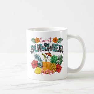 Sweet Summer Time Tropical Fruits & Floral Coffee Mug