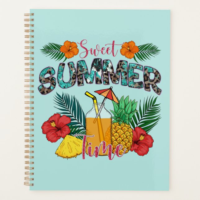 Sweet Summer Time | Tropical Fruits & Floral Planner (Front)