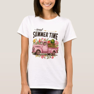 Sweet Summer Time – Tropical Paradise Design T-Shirt