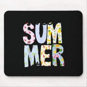 Sweet Summer Time Vintage Groovy Beach Vacation Mouse Pad