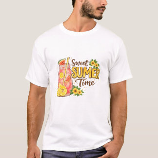 Sweet Summer Time Watercolor Drink T-Shirt