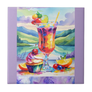 SWEET SUMMER TREATS CERAMIC TILE