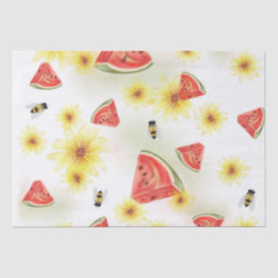 Sweet Summer Vibe: Watermelon, Sunflowers, and Bee Tissue Paper