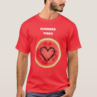 Sweet Summer Vibes – Watermelon Heart T-Shirt