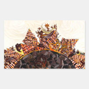 SWEET SUN DAY! :) CBS SUNDAY MORNING SUNS RECTANGULAR STICKER