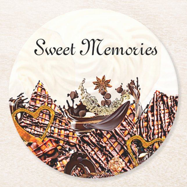 SWEET SUN DAY! :) ROUND PAPER COASTER (Front)
